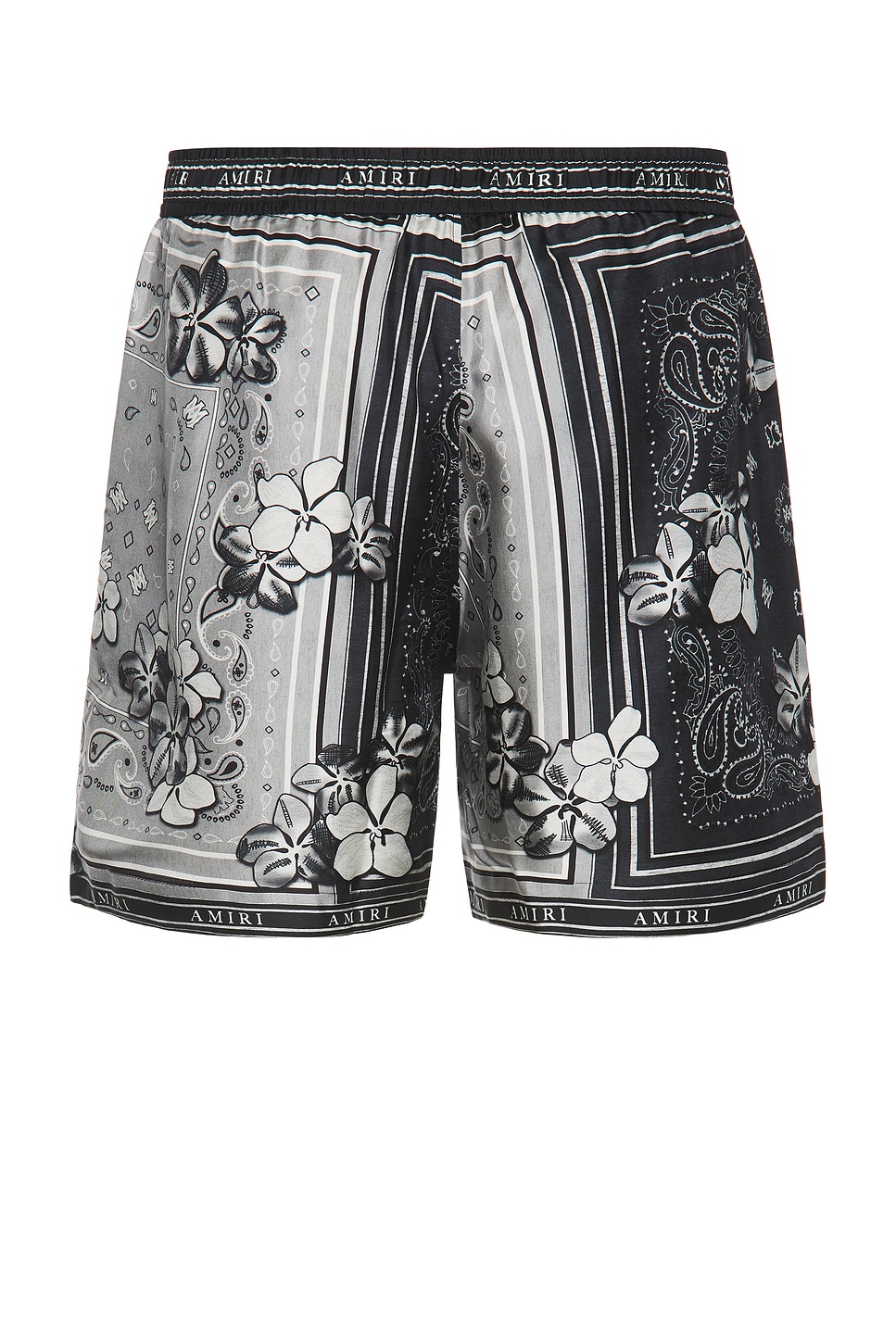 Shop Amiri Bandana Floral Short In Black