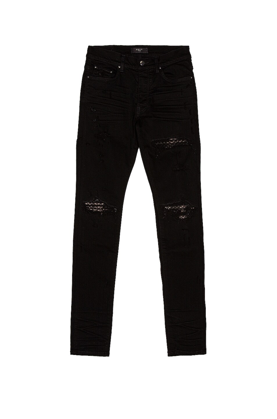 Image 1 of Amiri Quilted Leather Jean Animation in Black