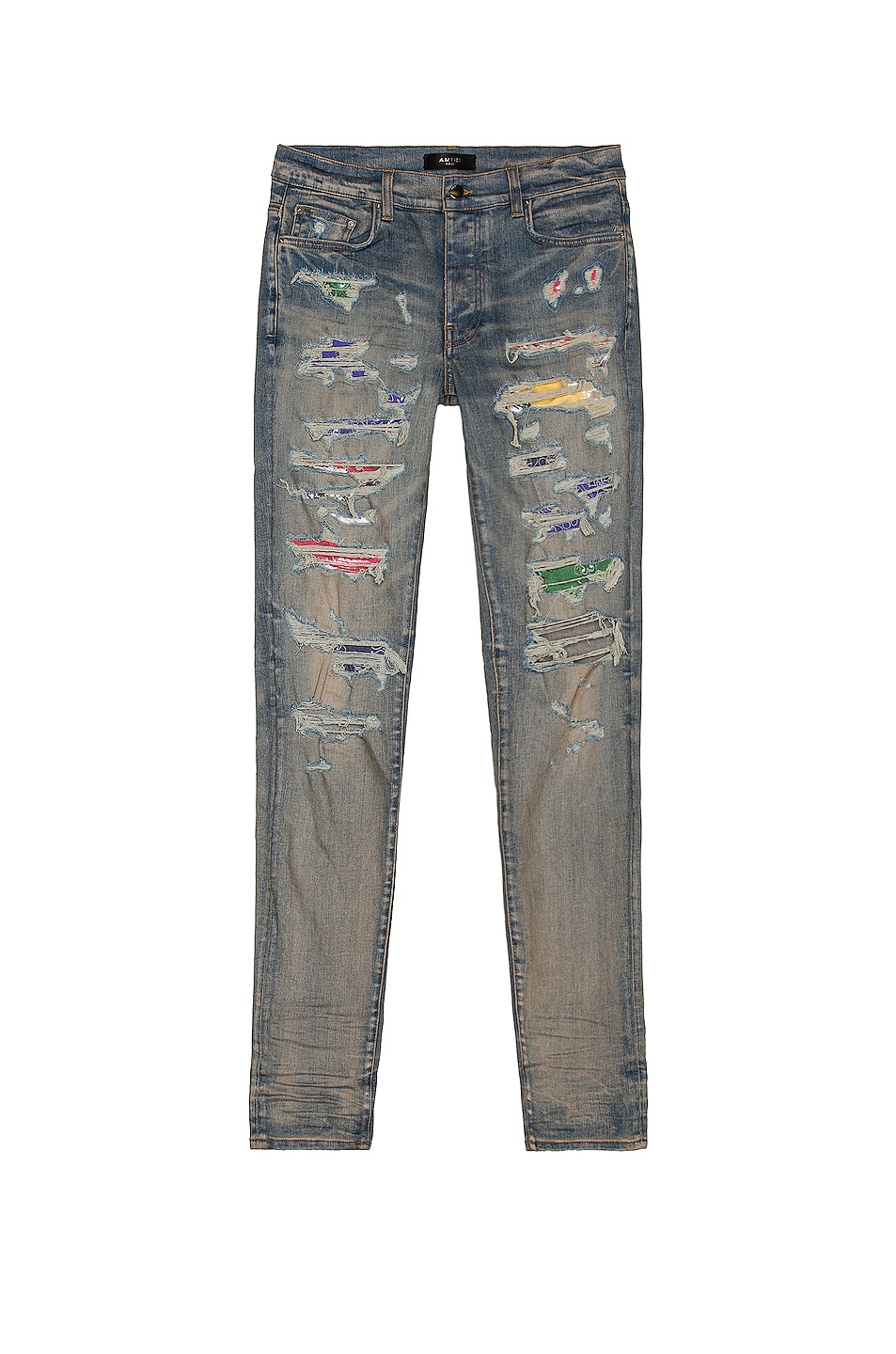 Image 1 of Amiri Rainbow Patch Jean in Clay Indigo