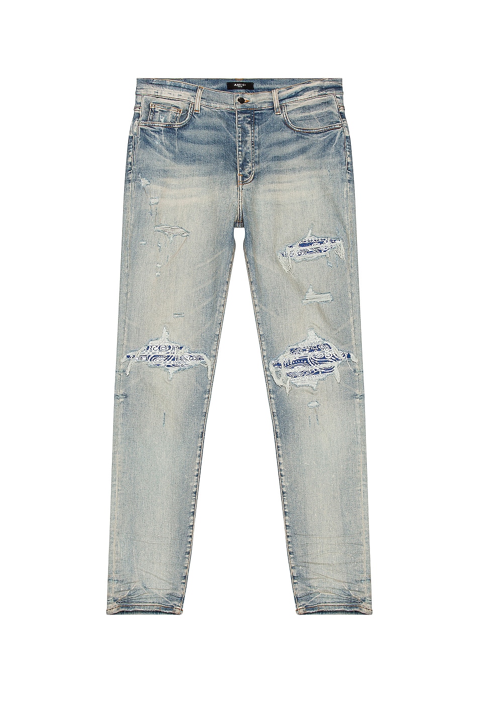 Image 1 of Amiri MX1 Leather Bandana Jean in Clay Indigo