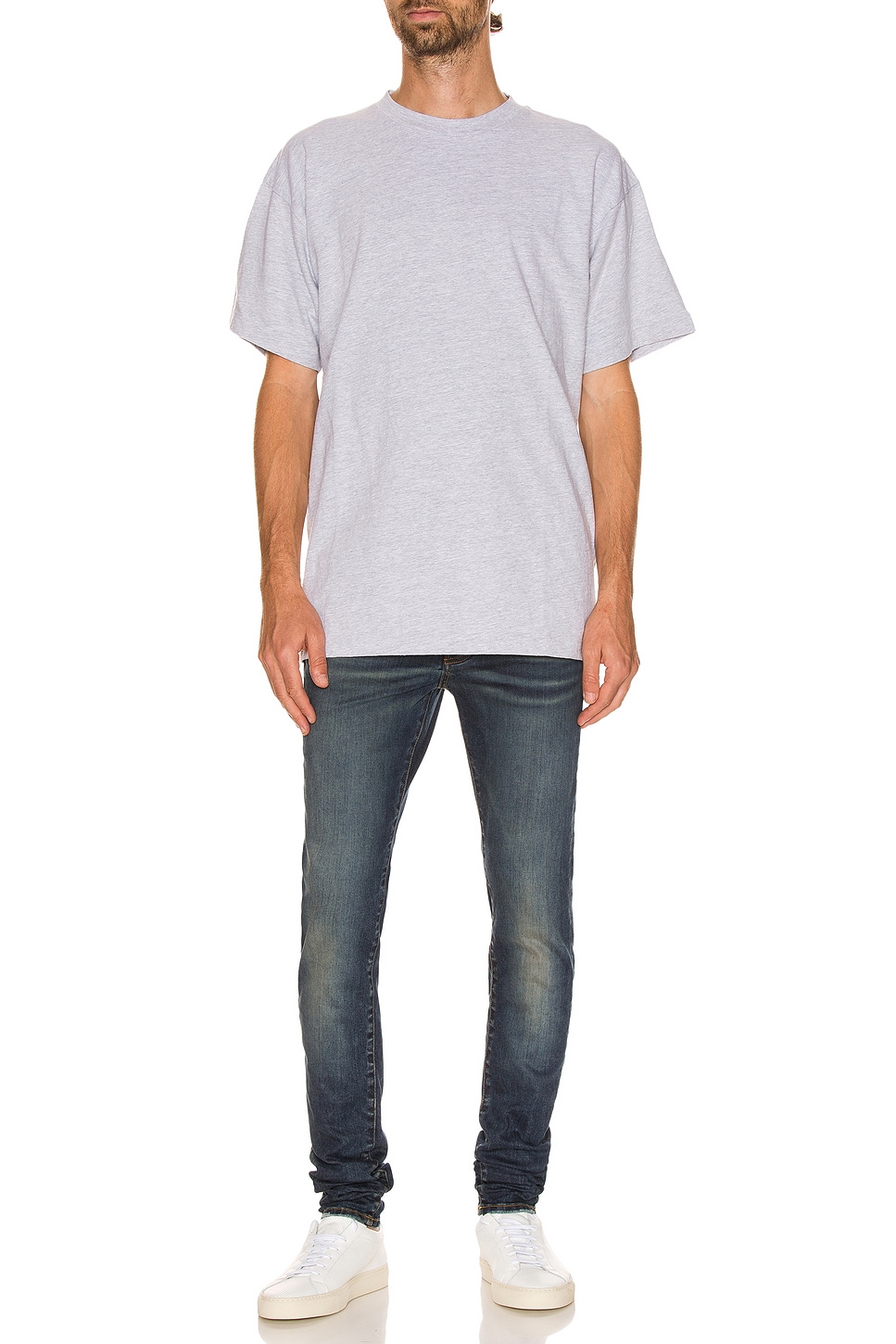 Image 1 of Amiri Stack Skinny Jeans in Deep Classic indigo