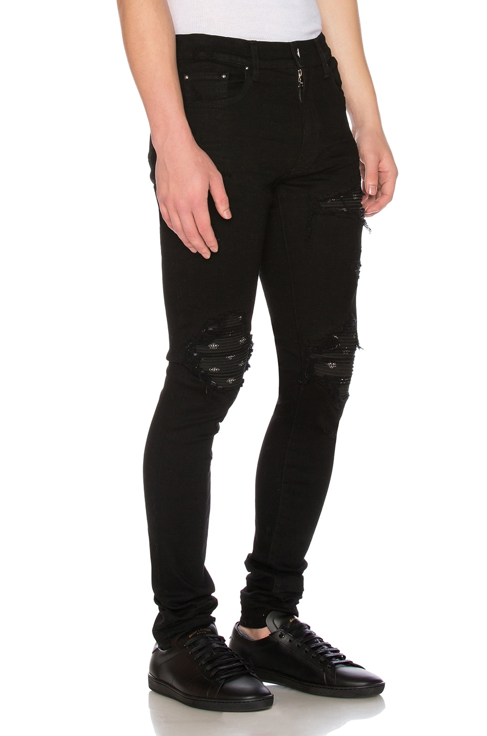 Amiri MX1 Black Bandana Jeans in Black | FWRD