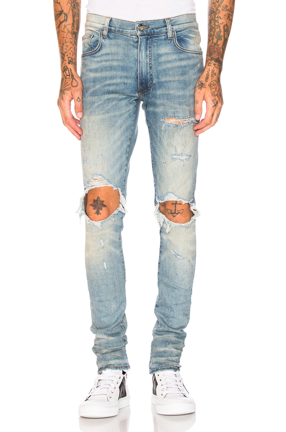 Image 1 of Amiri Shotgun Jeans in Light Indigo