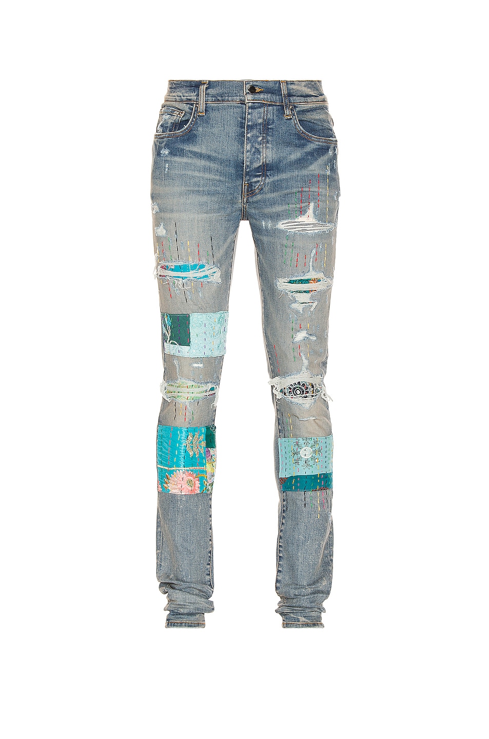 Image 1 of Amiri Quilted Artpatch Jean in Clay Indigo
