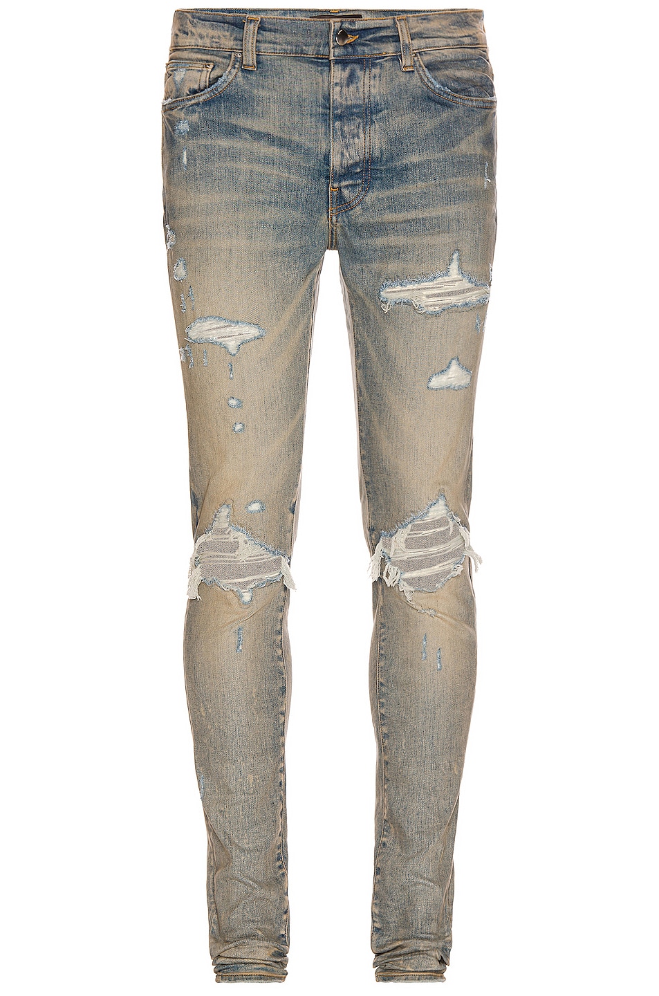 Image 1 of Amiri Mx1 Ultra Suede Skinny Jean in Clay Indigo