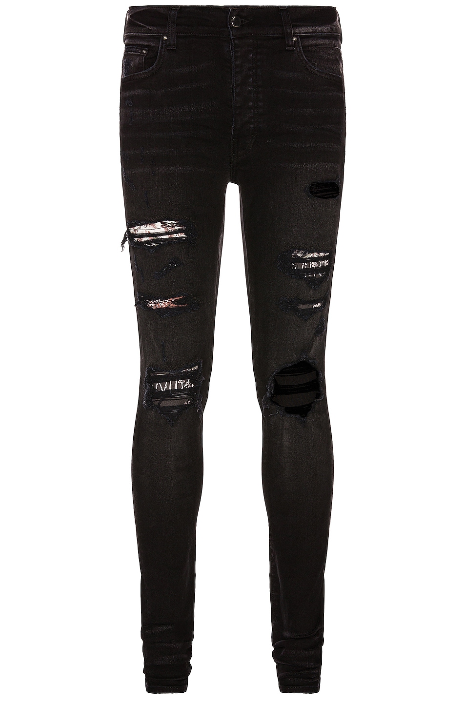 Image 1 of Amiri Hibiscus Artpatch Jean in Aged Black