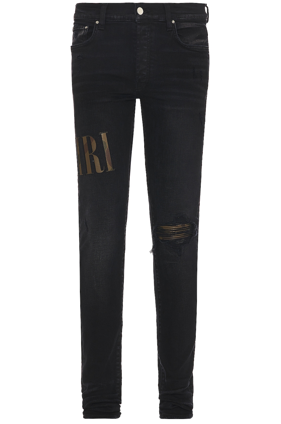 Image 1 of Amiri Core Applique Jean in Aged Black