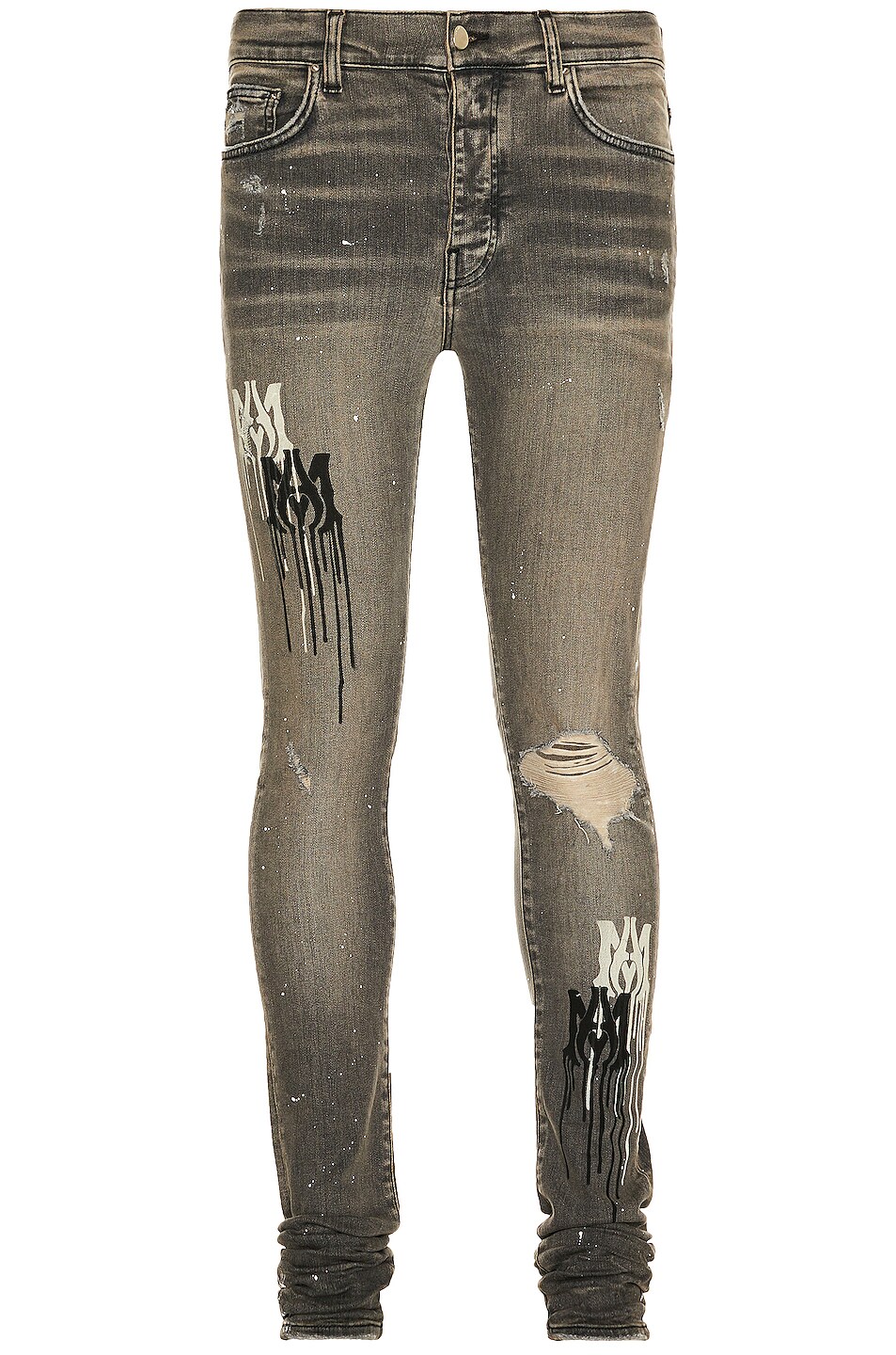 Image 1 of Amiri Ma Stencil Jean in Grey