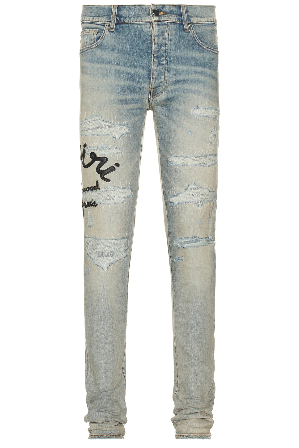 Image 1 of Amiri Hollywood Thrasher Jean in Antique Indigo