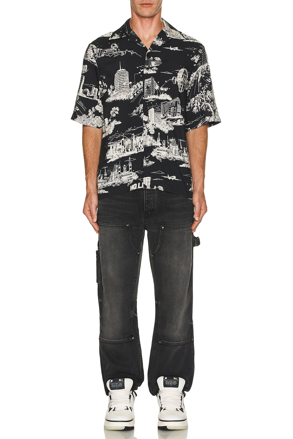 Image 1 of Amiri Carpenter Jeans in Rain Grey