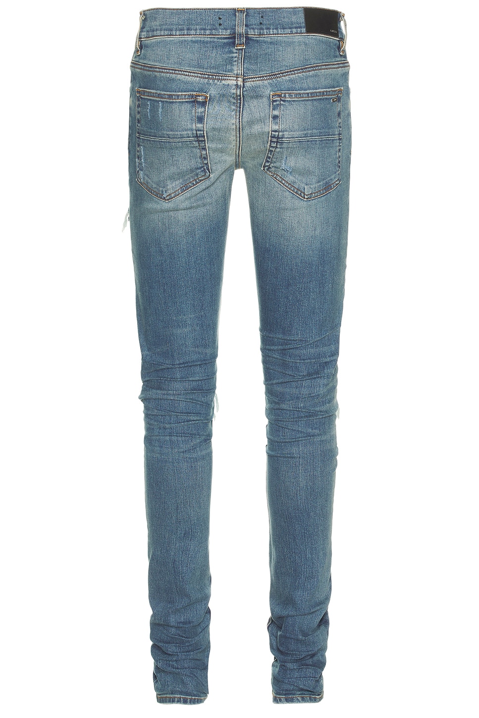 Amiri Mx1 Distressed Skinny Jeans In Dark Indigo