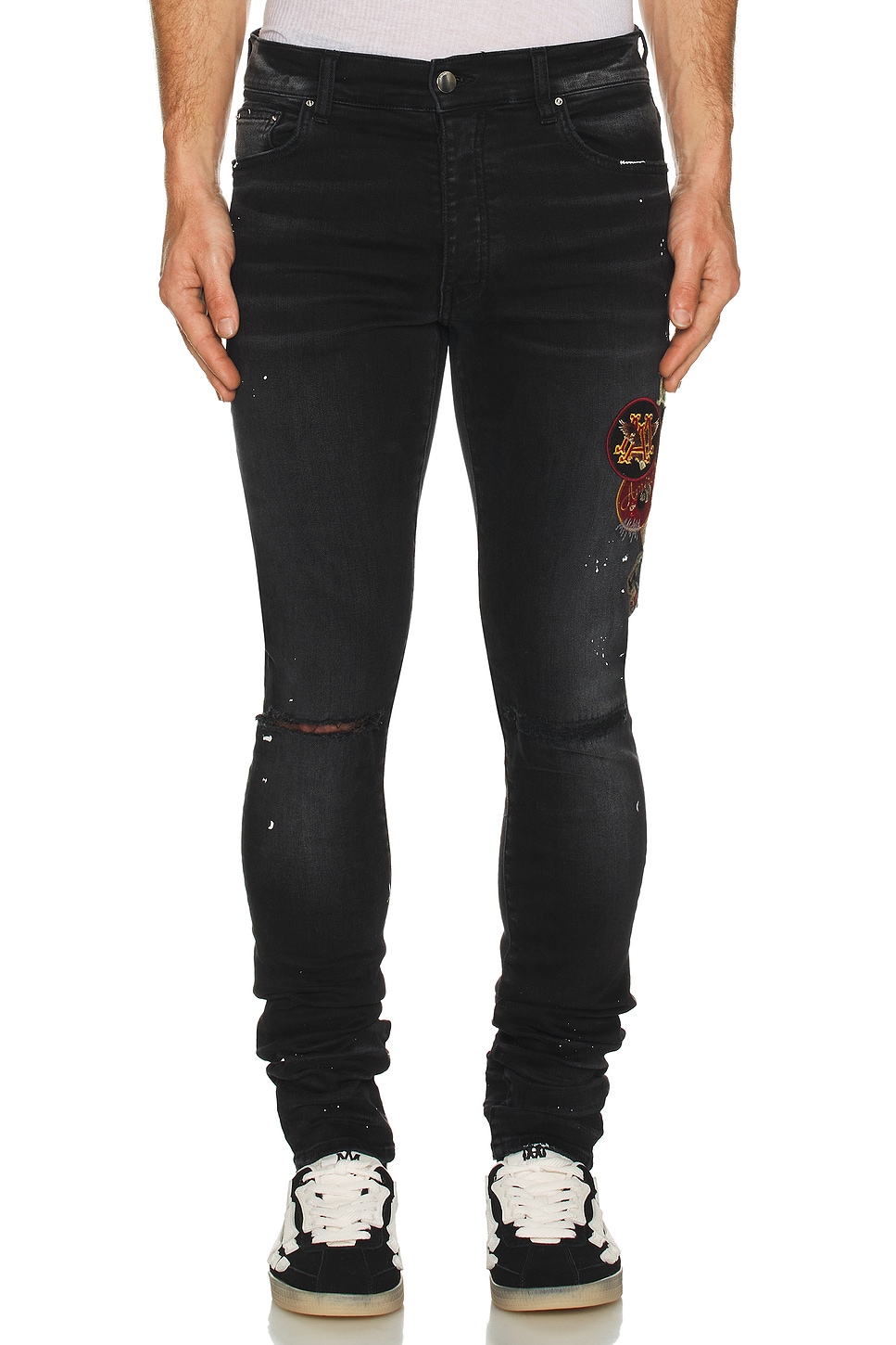 Vintage Patch Skinny Jeans - Thumbnail 5