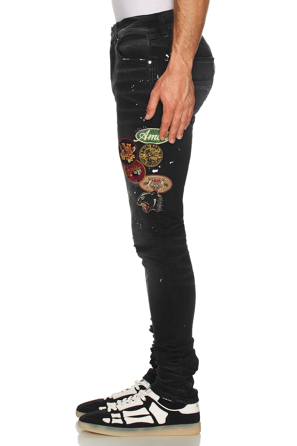 Vintage Patch Skinny Jeans - Thumbnail 6