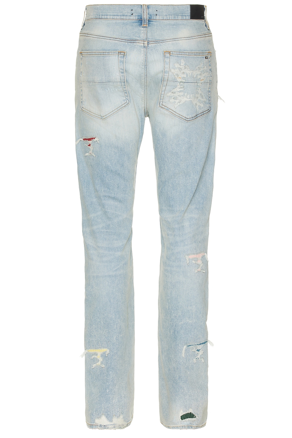 Amiri Mx1 Distressed Skinny Jeans In Surf Indigo
