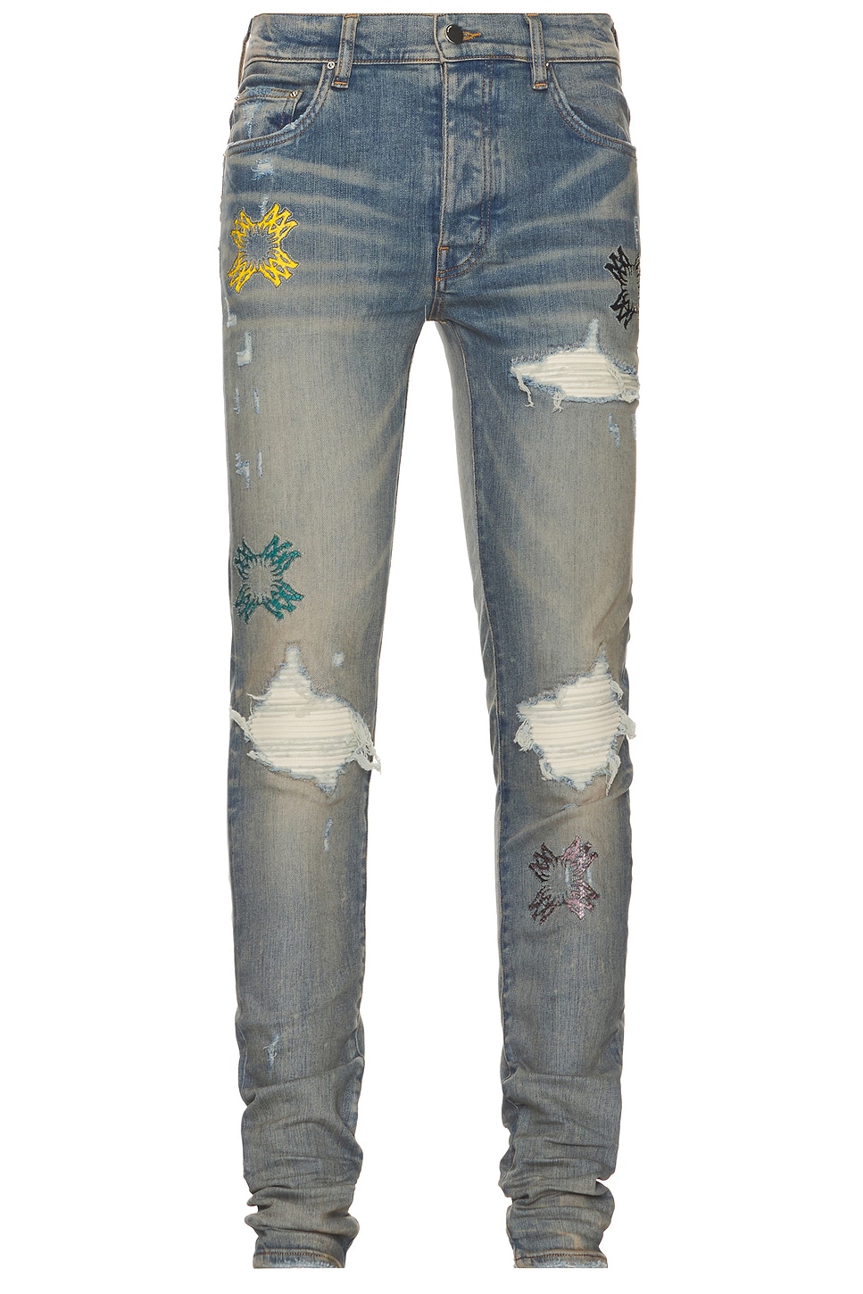 Image 1 of Amiri MA Quad Cut Out MX1 Jean in Antique Indigo