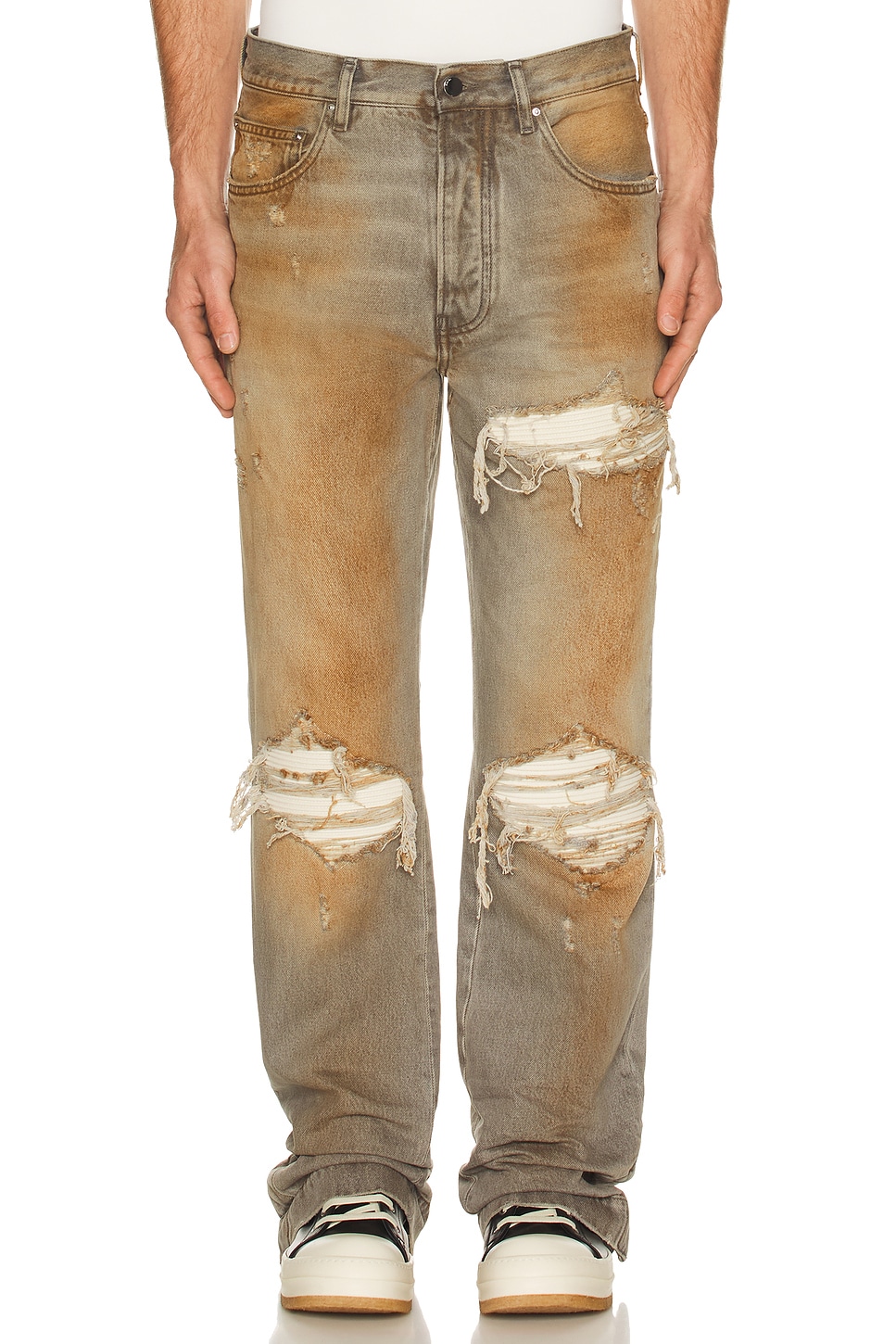 Image 1 of Amiri MX1 Straight Flare Jean in Rust Indigo