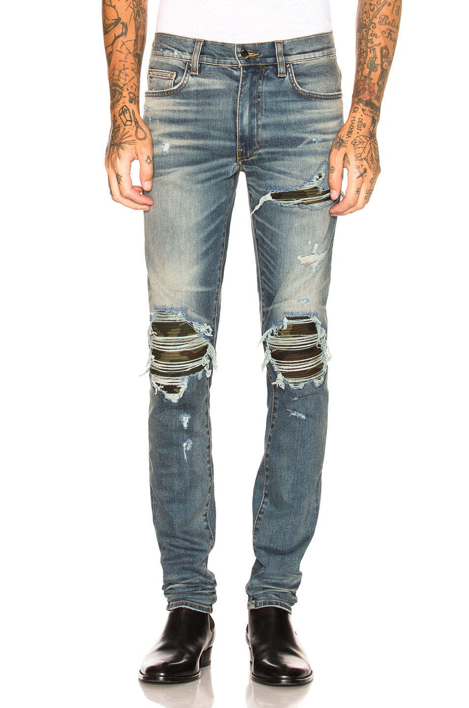 Image 1 of Amiri MX1 Camo Jean in Medium Indigo