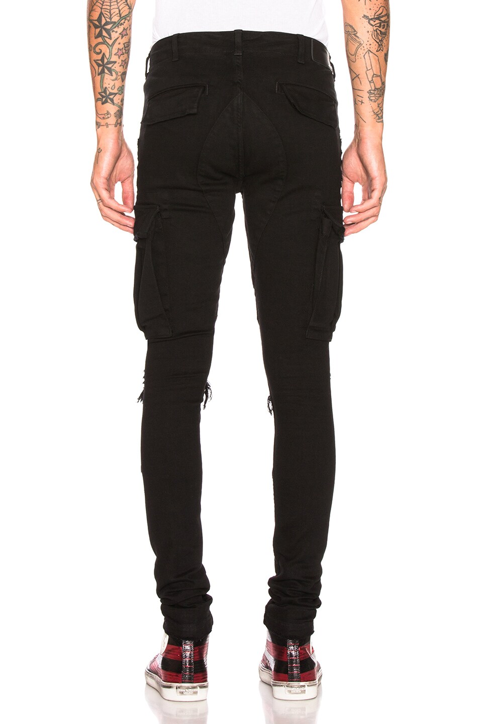 Amiri MX1 Denim Cargo Jeans in Black | FWRD