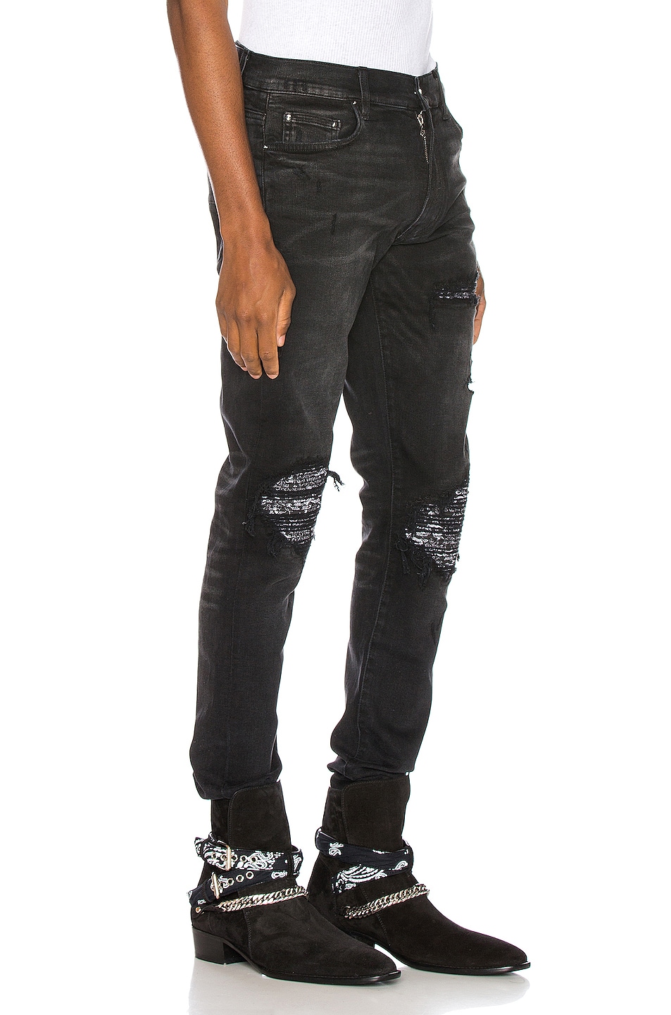 amiri jeans black bandana