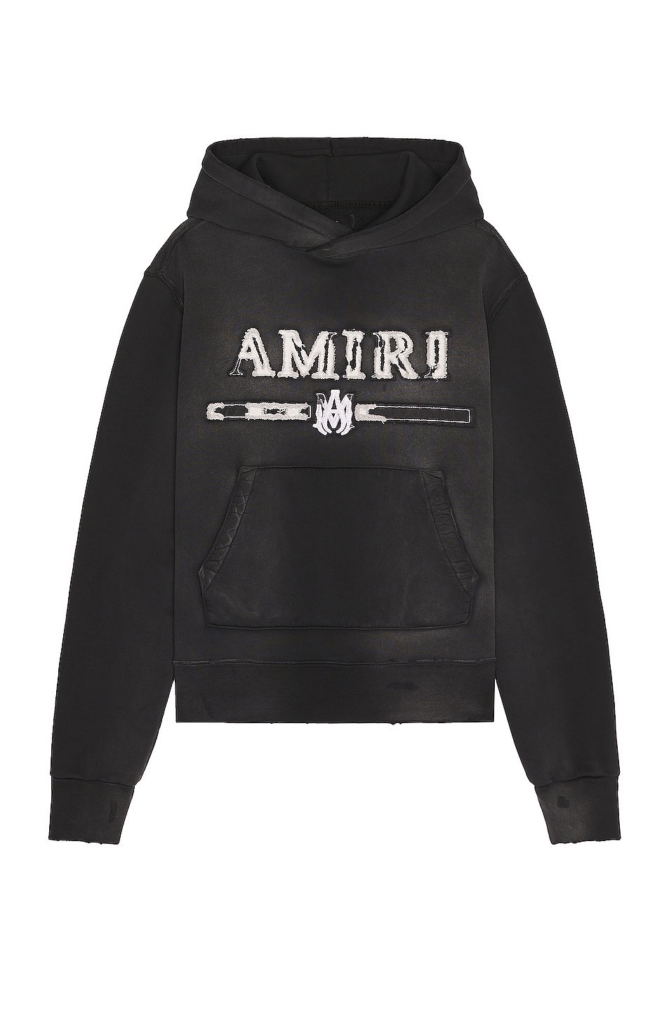 Image 1 of Amiri Ma Bar Applique Hoodie in Black