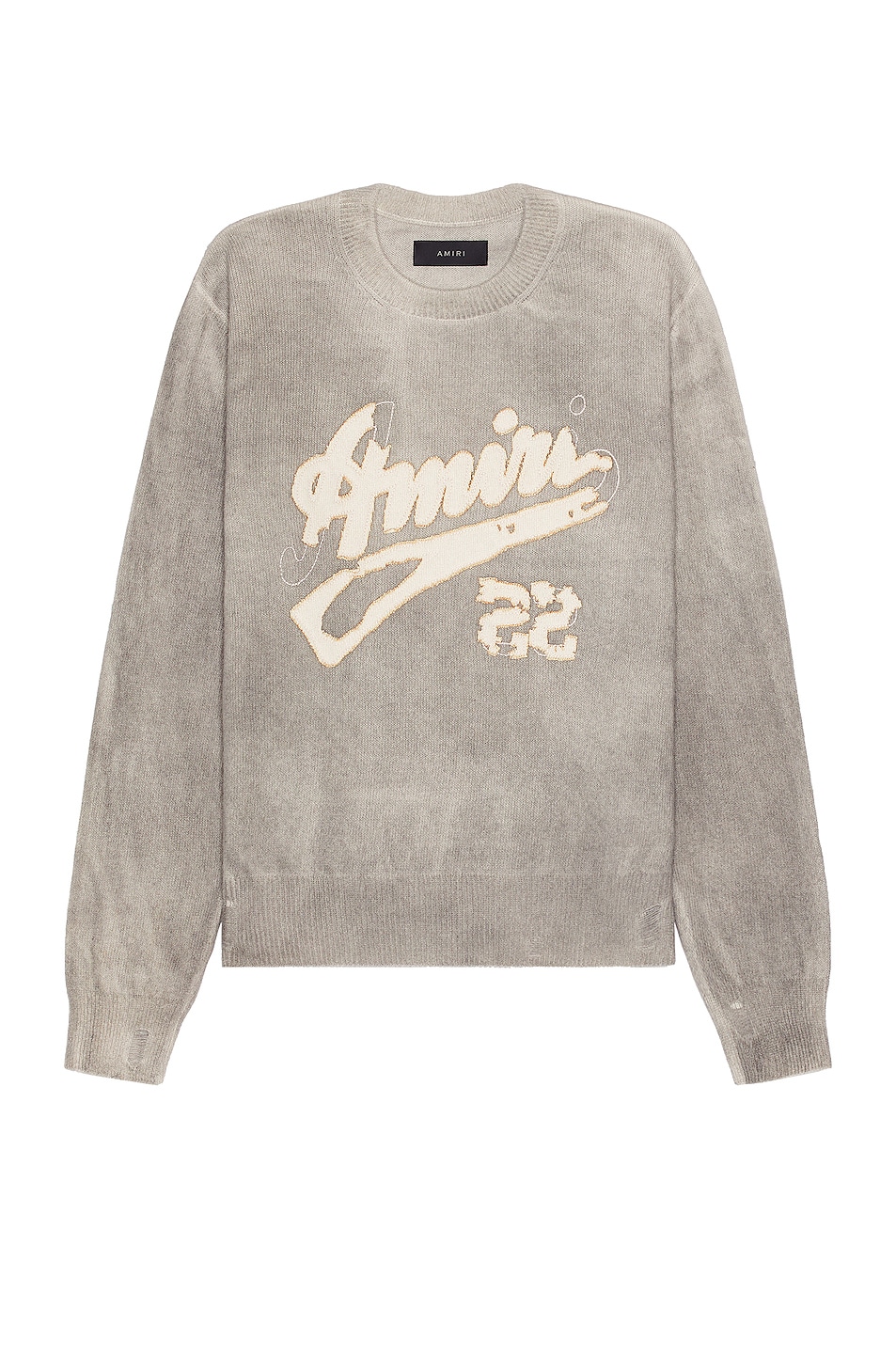 Image 1 of Amiri Amiri Spray Cashmere Sweater in Grey