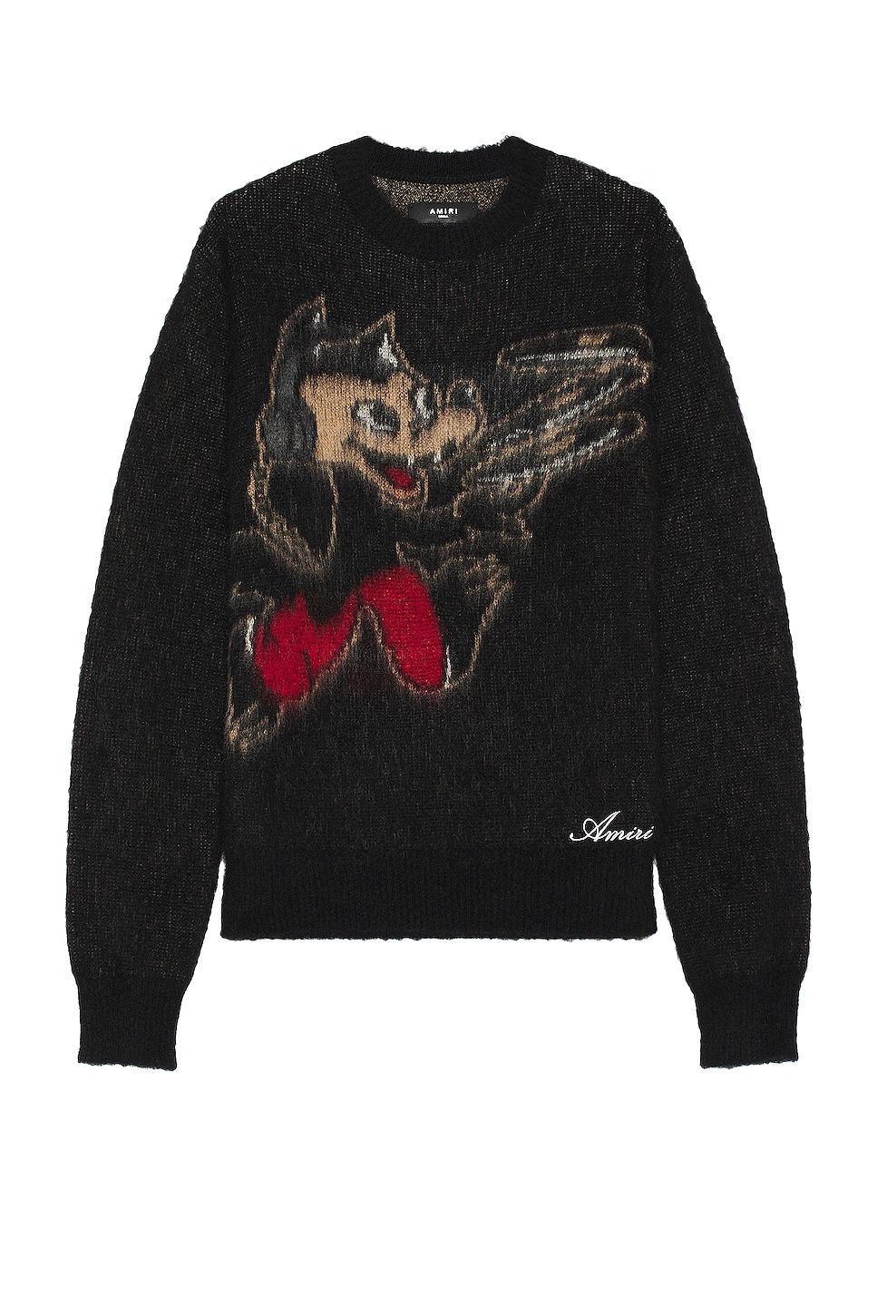 Image 1 of Amiri Record Wolf Sweater in Black