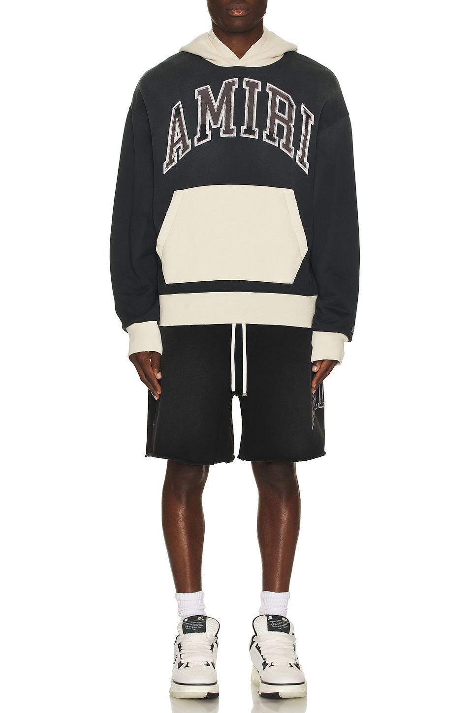 Image 1 of Amiri Vintage Oversized Hoodie in Black