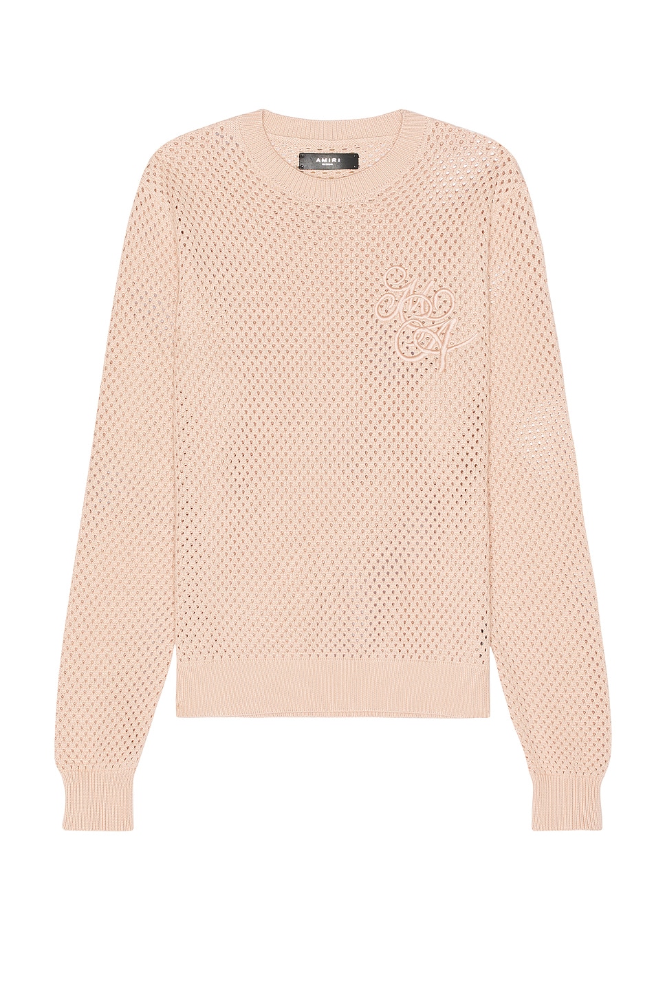 Image 1 of Amiri MA Swirl Crotchet Crewneck in Blush