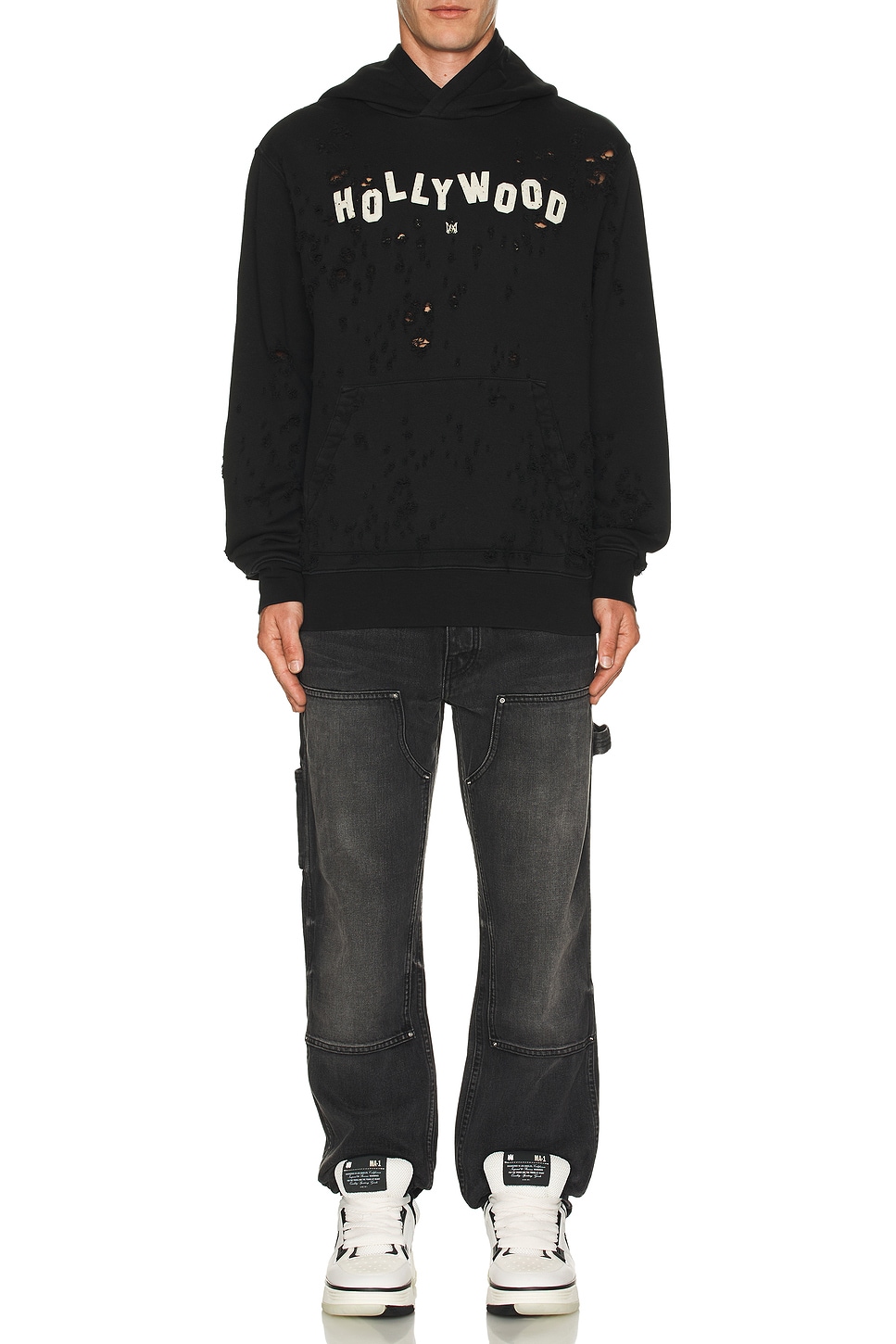 Image 1 of Amiri Hollywood Shotgun Hoodie in Black