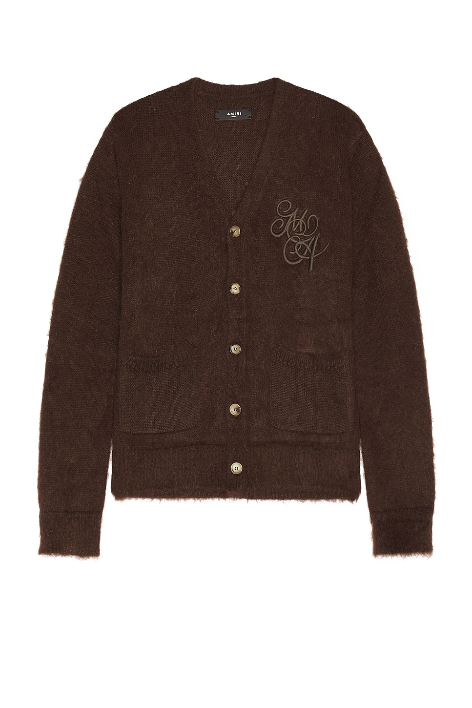 Image 1 of Amiri MA Swirl Cardigan in Dark Brown