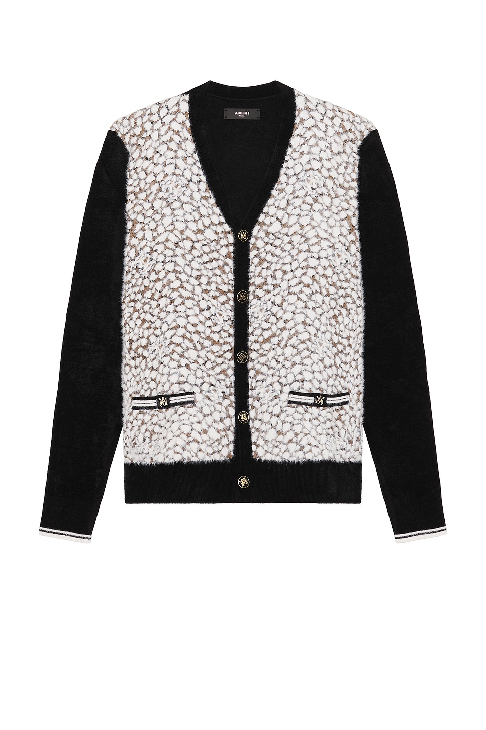 Image 1 of Amiri MA Leopard Cardigan in Black