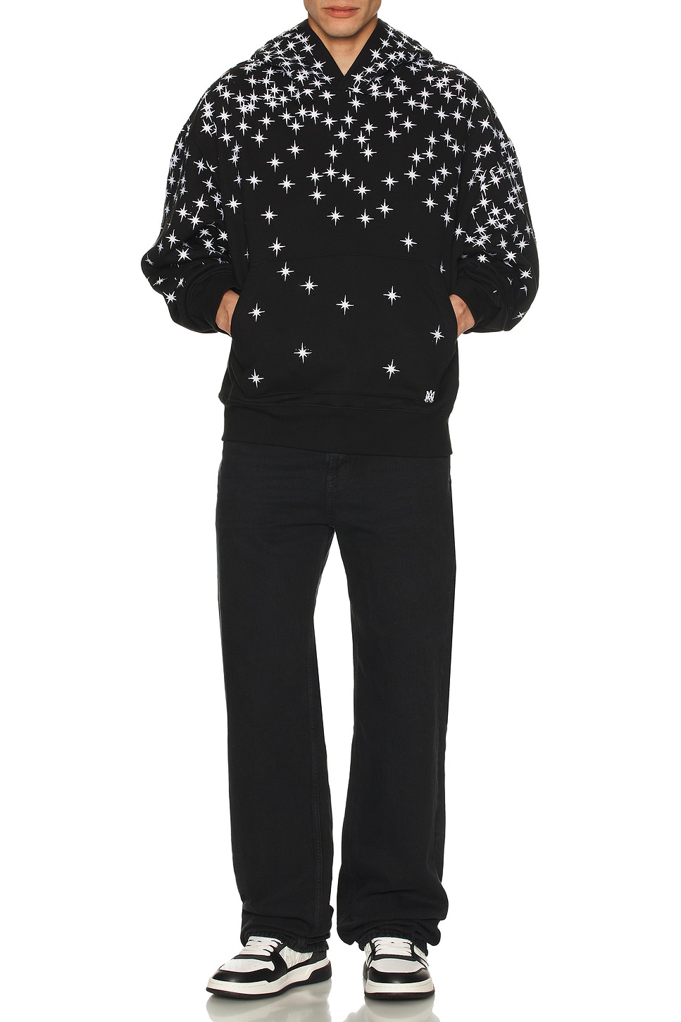 Image 1 of Amiri Starburst Crystal Hoodie in Black