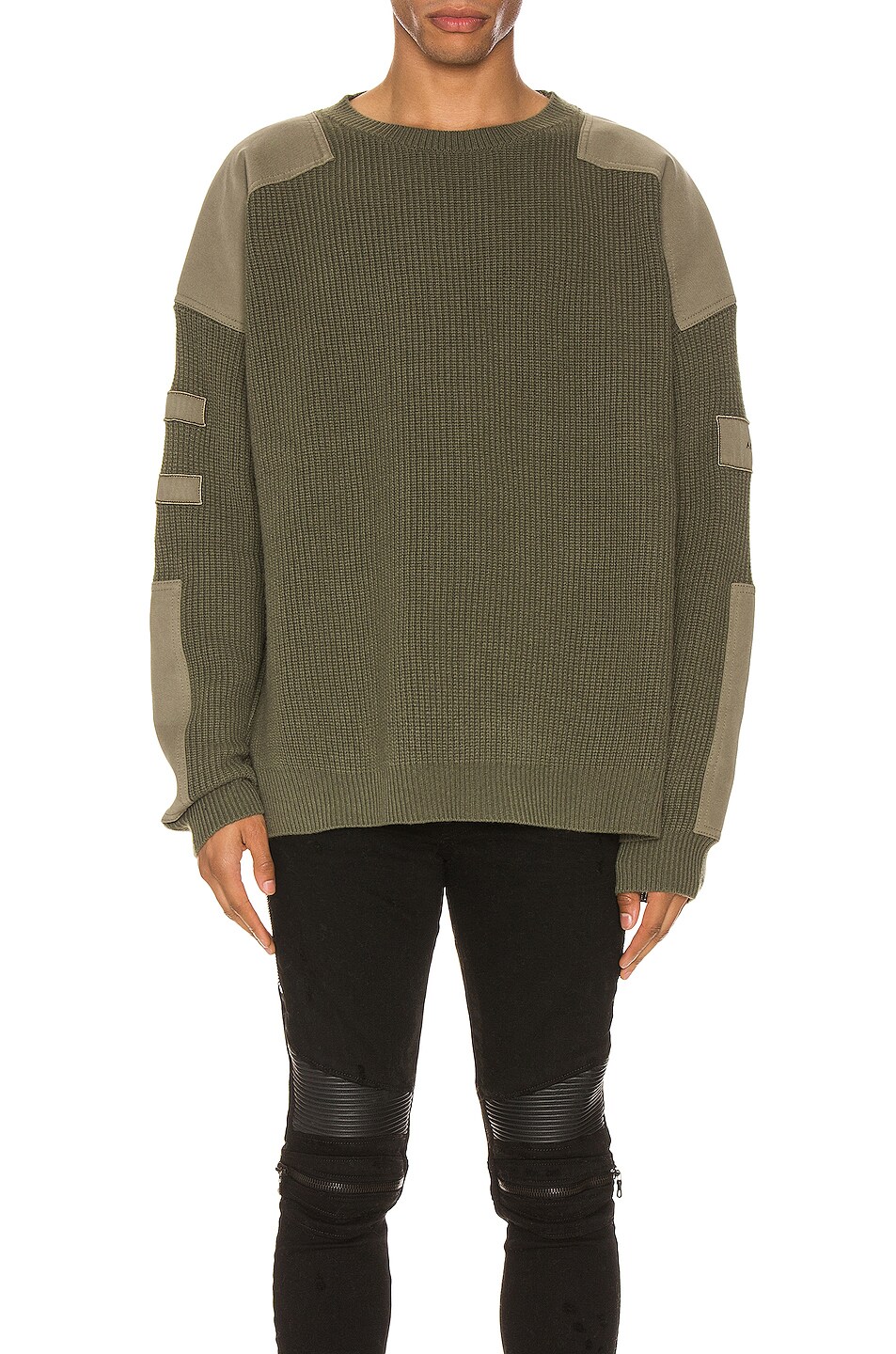 Image 1 of Amiri Military Patch Knit in Military Green