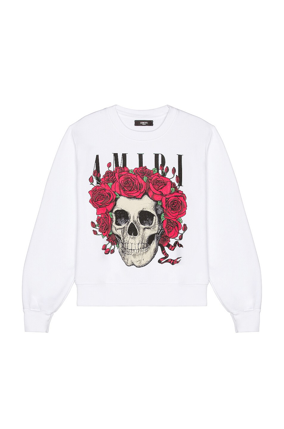 Image 1 of Amiri Grateful Dead Skull Crewneck Sweatshirt in White