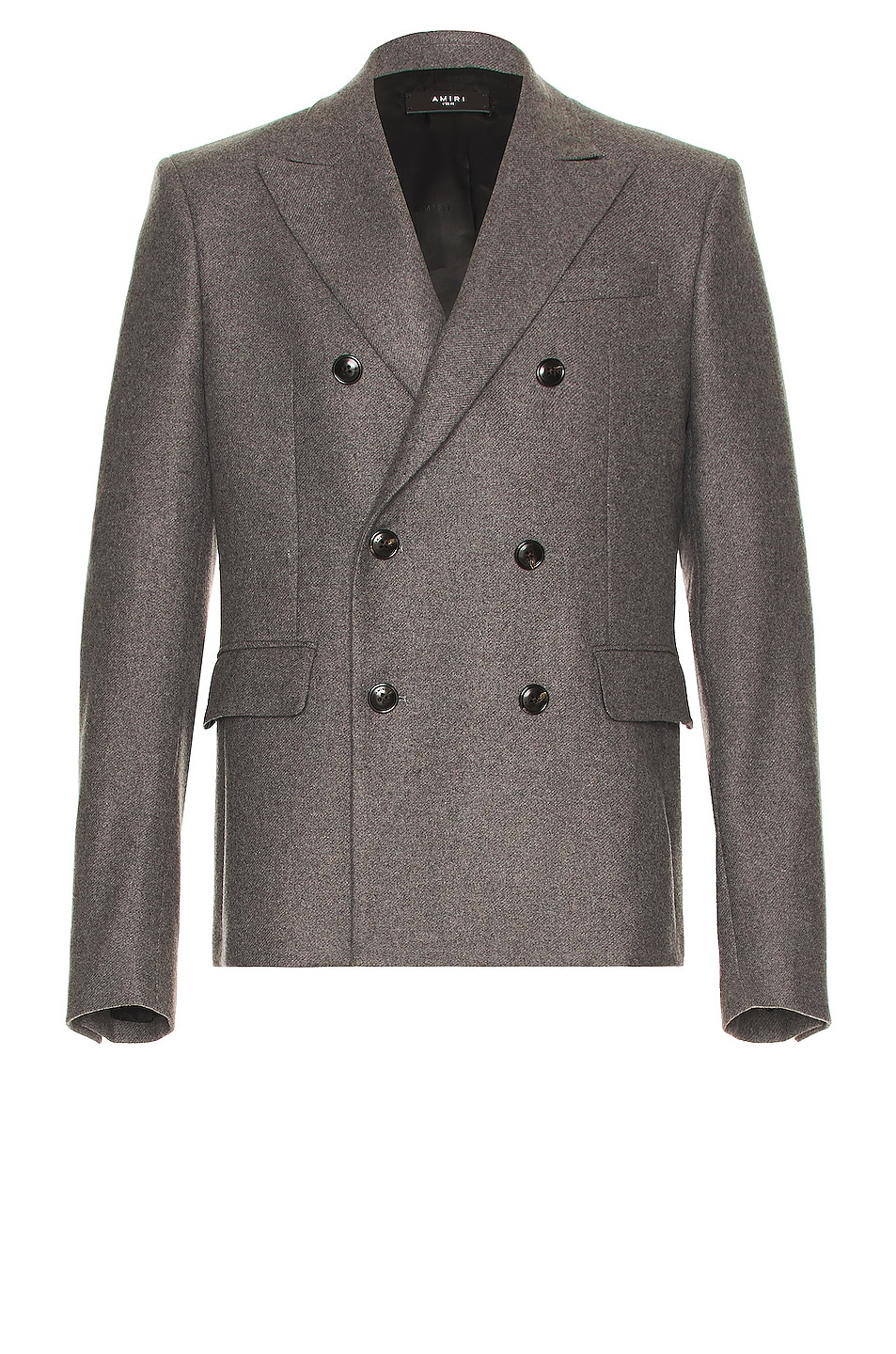 Image 1 of Amiri Wool Flannel DB Blazer in Grey