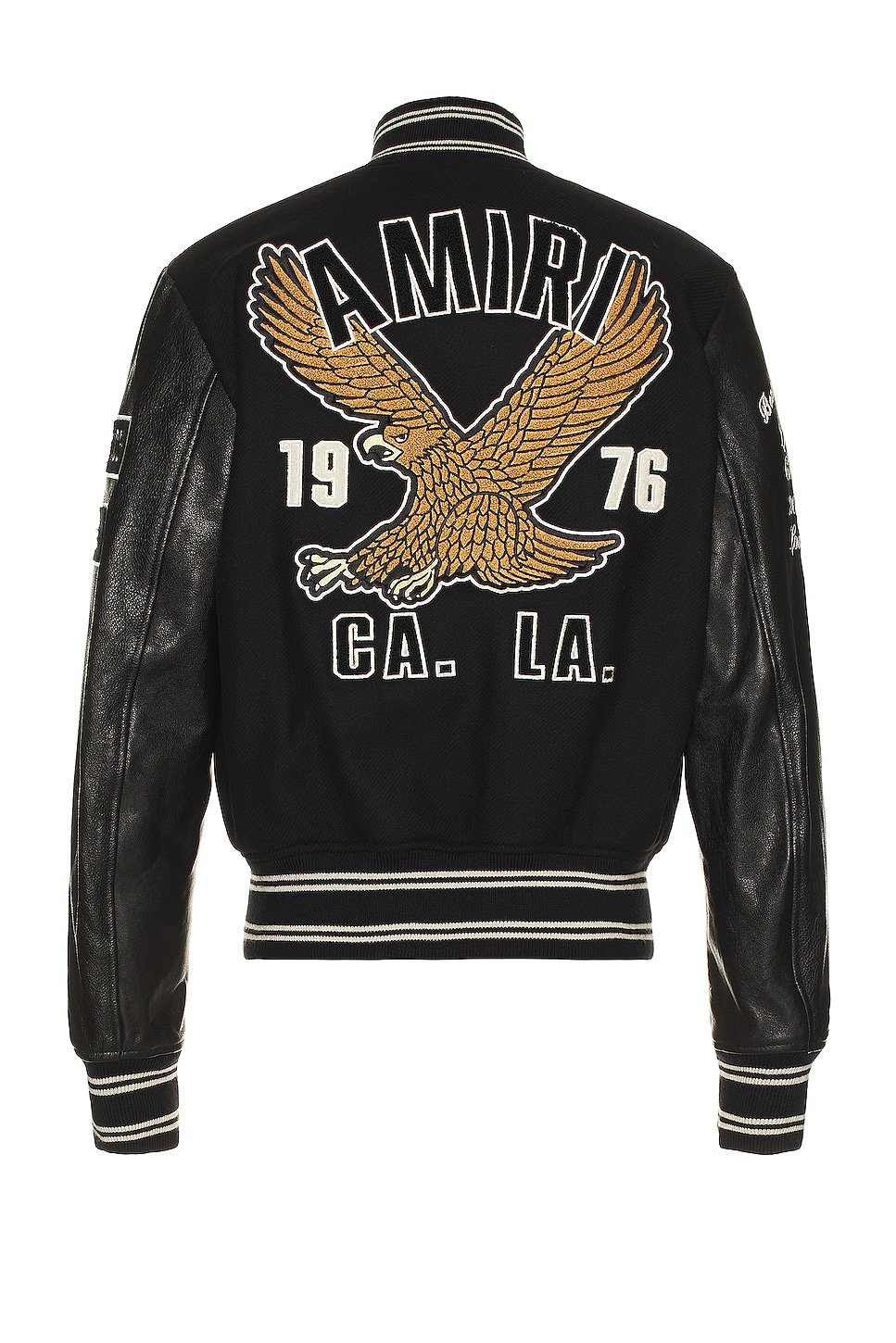 Image 1 of Amiri Oversized Eagle Varsity Jacket in Black