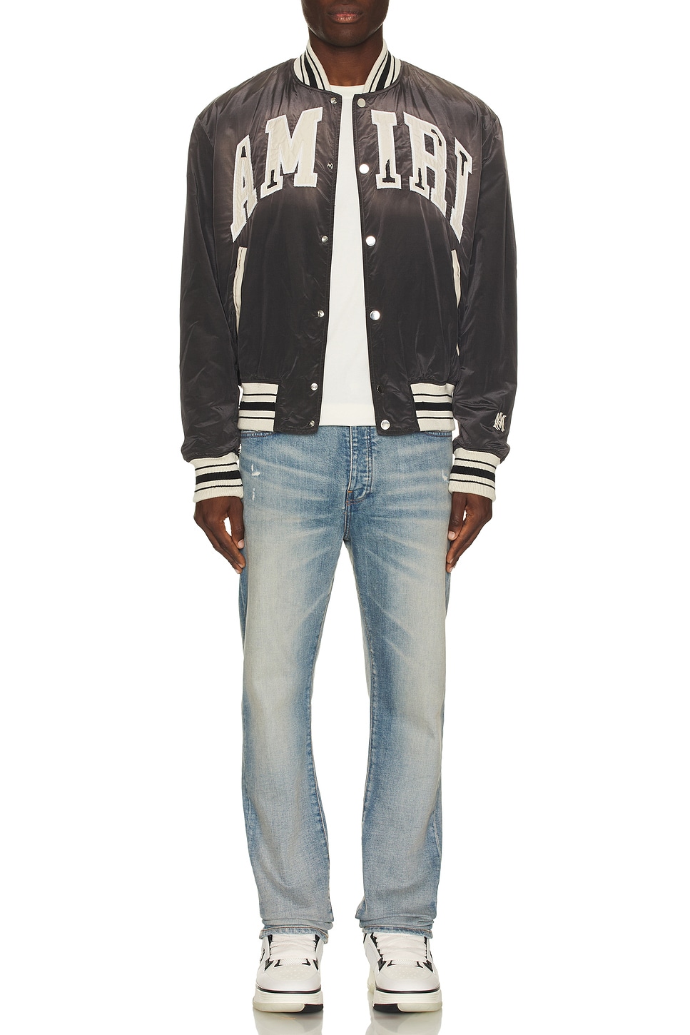 Image 1 of Amiri Sun Faded Bomber in Black