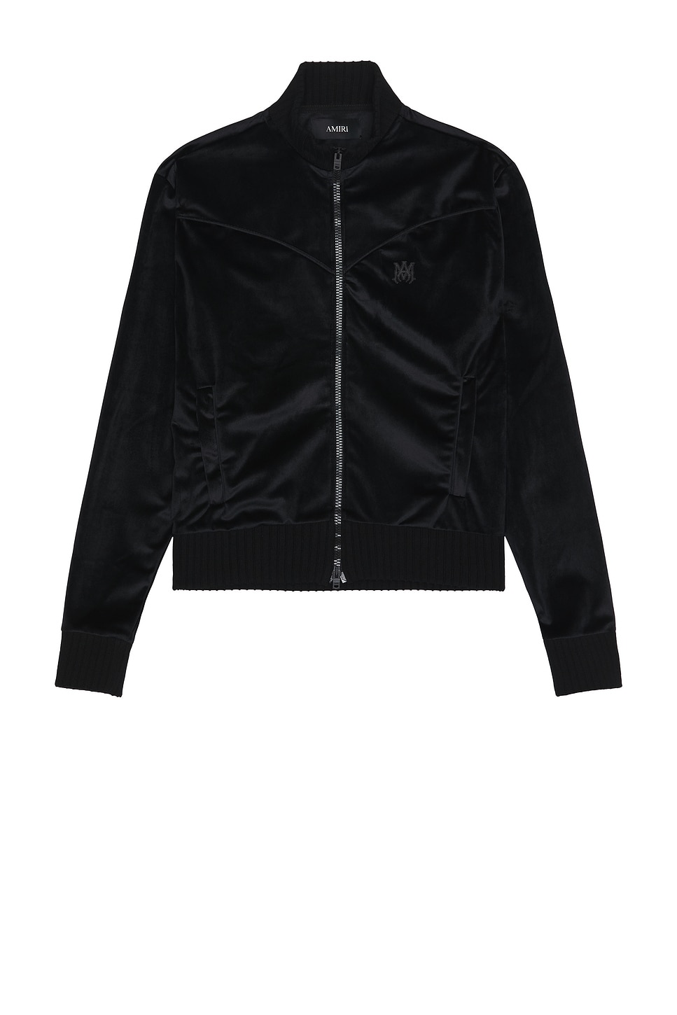 Image 1 of Amiri Velvet Track Jacket in Black