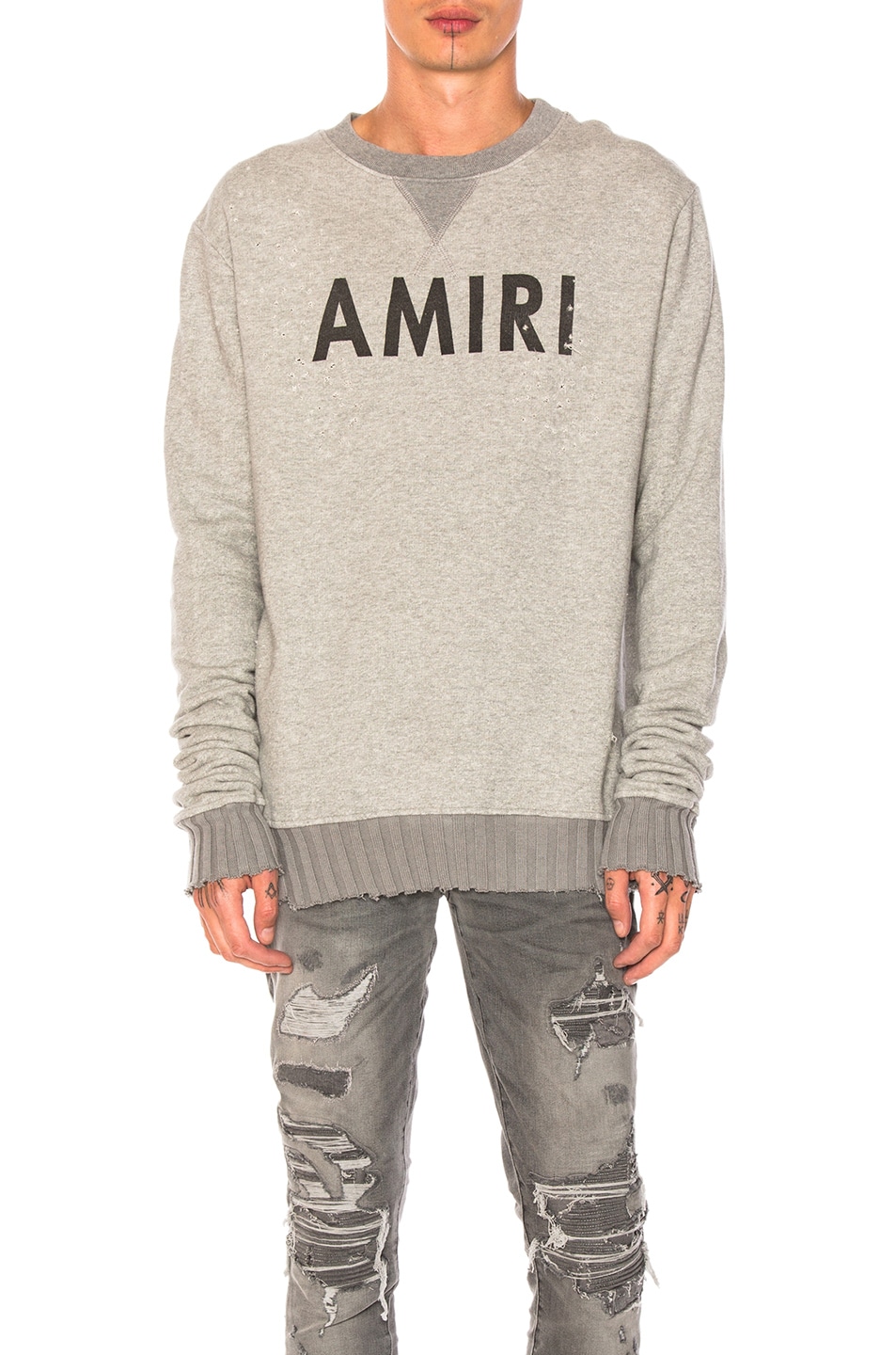 Image 1 of Amiri Crewneck Sweatshirt in Grey