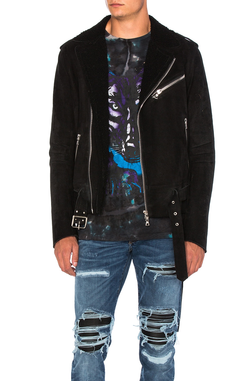 Image 1 of Amiri Shearling Jacket in Black