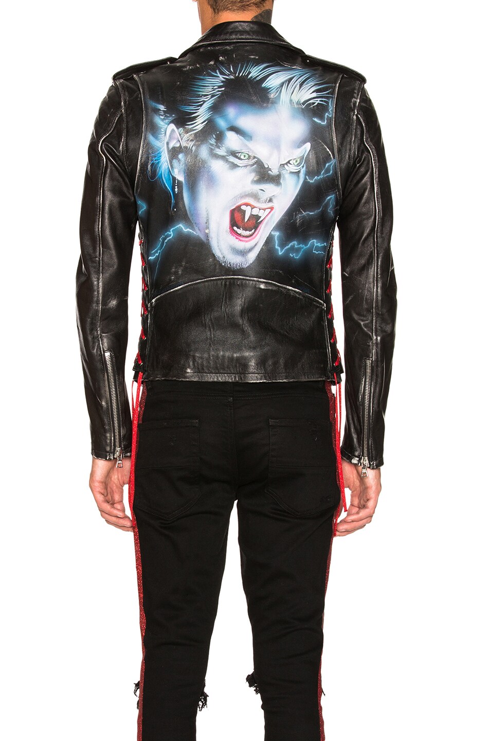 Amiri Lost Boys Vintage Biker Jacket in Black FWRD