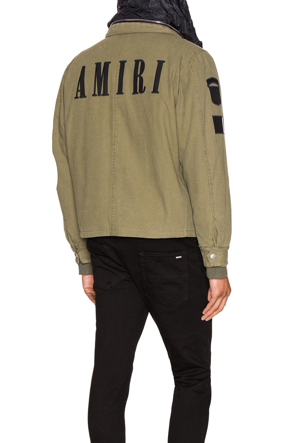 Image 1 of Amiri Military Stand Collar Jacket in Green