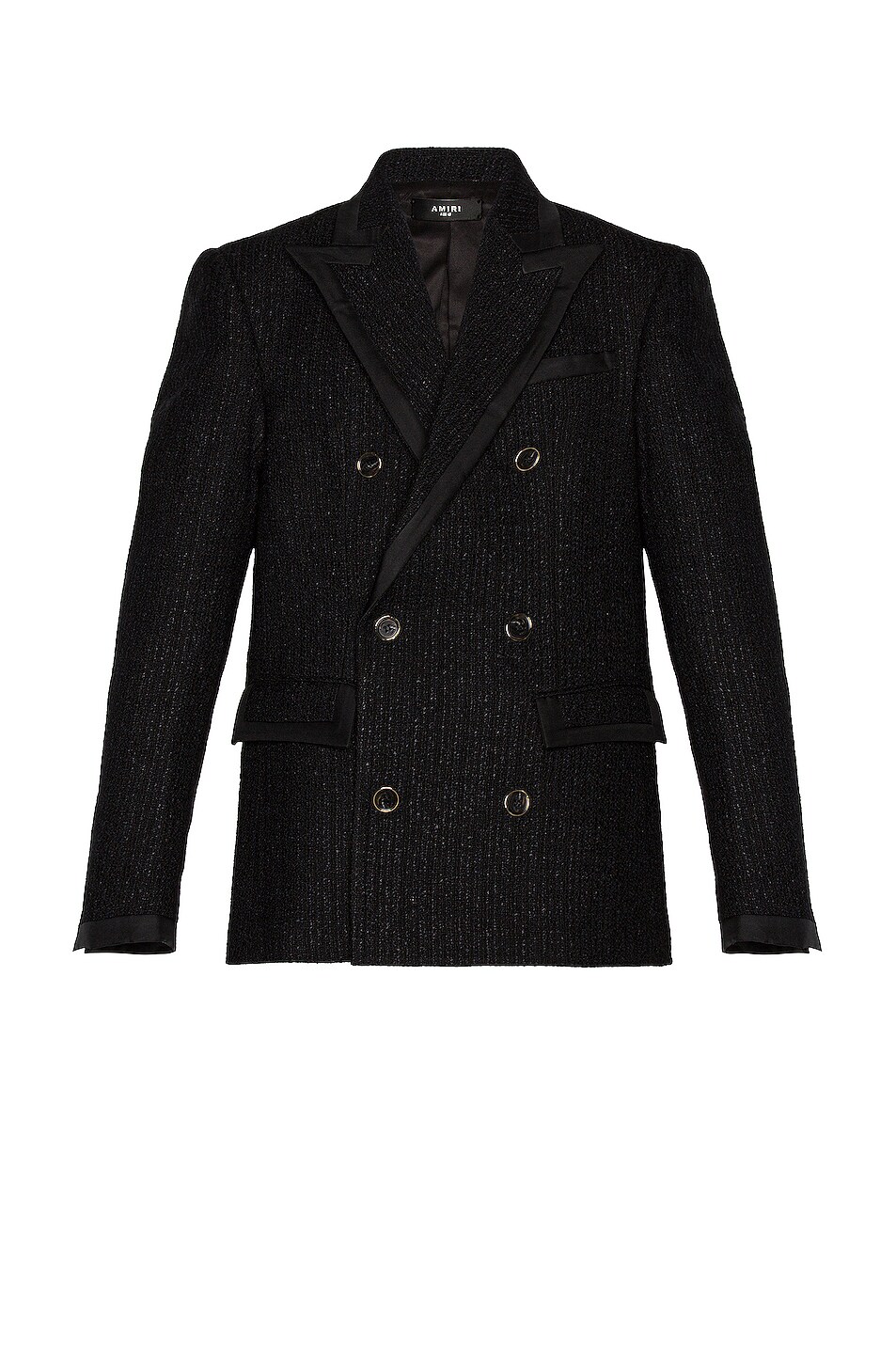 Image 1 of Amiri Boucle Double Breasted Blazer in Black