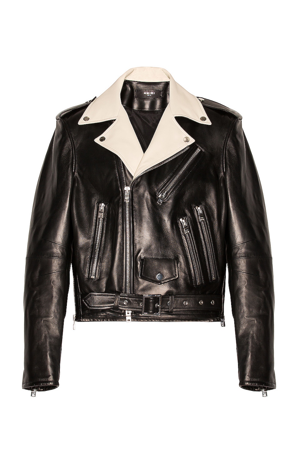 Image 1 of Amiri Leather Jacket in Black