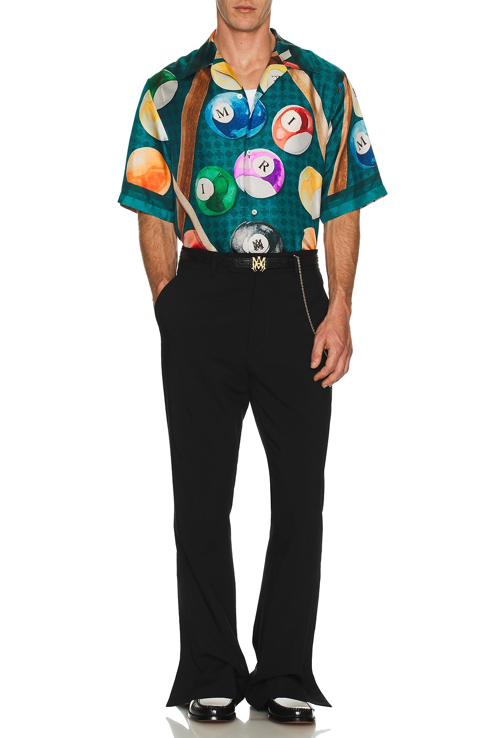 Image 1 of Amiri Kick Flare Plants in Black