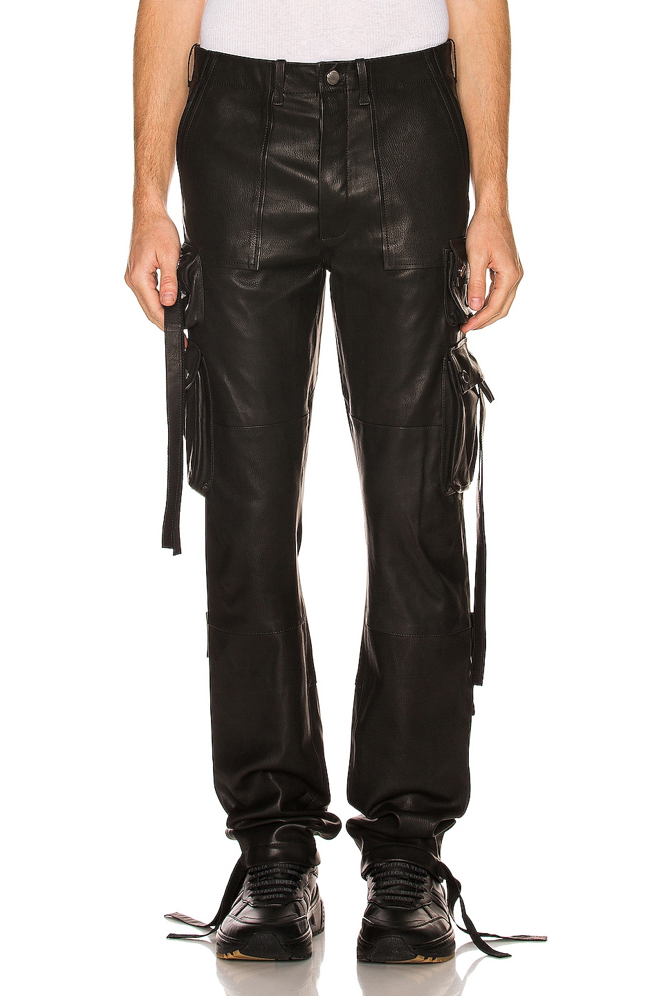 Amiri Leather Tactical Pant in Black | FWRD