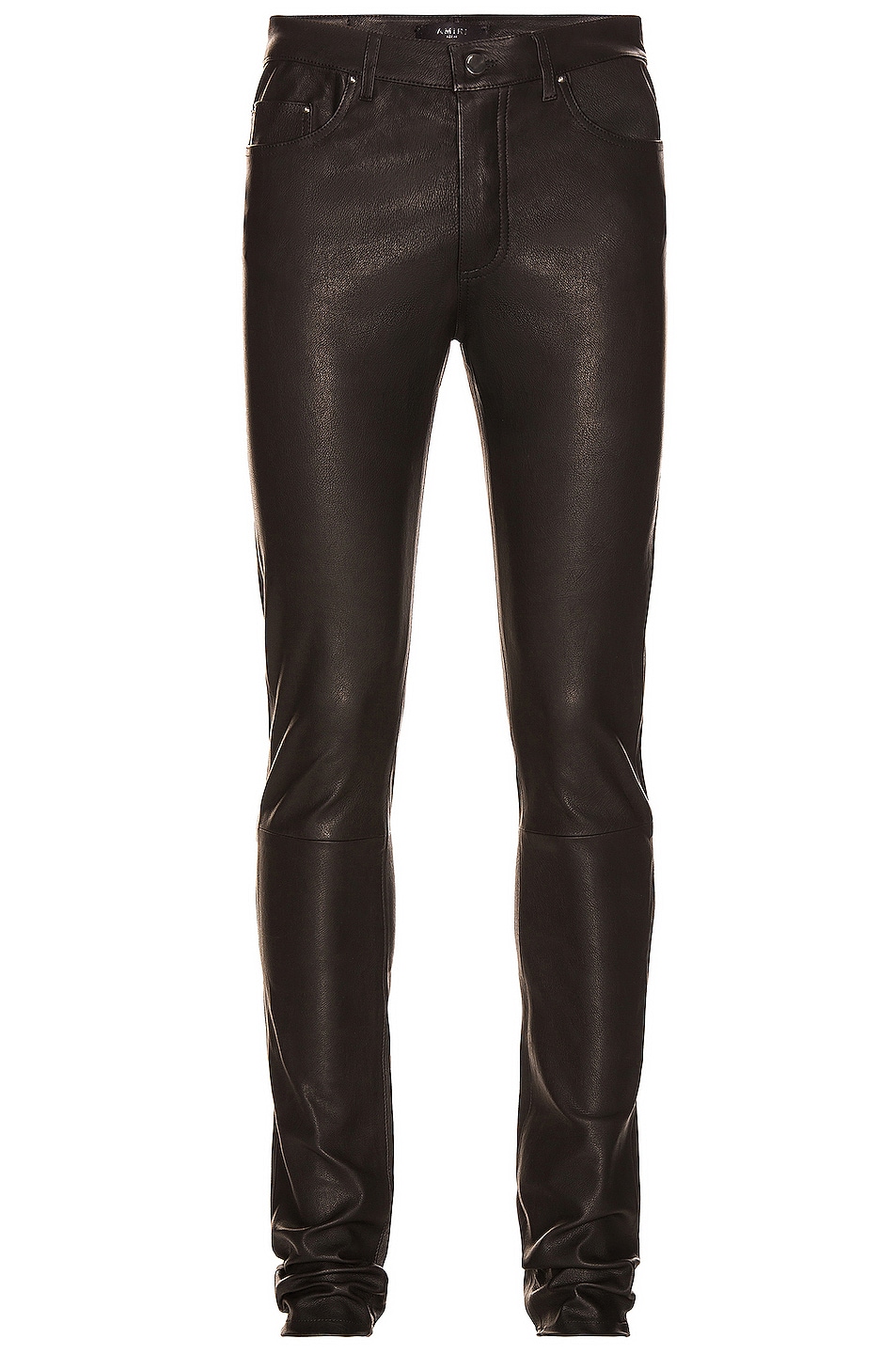 Image 1 of Amiri 5 Pocket Leather Pant in Black