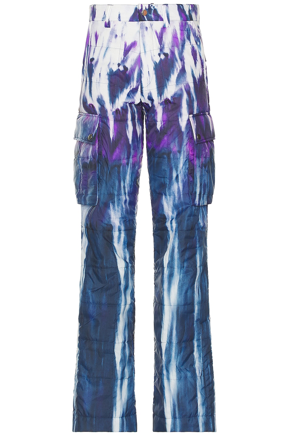 Image 1 of Amiri Tie Dye Quilted Cargo Flare in Purple