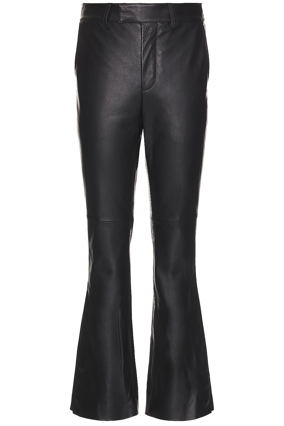 Image 1 of Amiri Leather Kick Flare Pant in Black