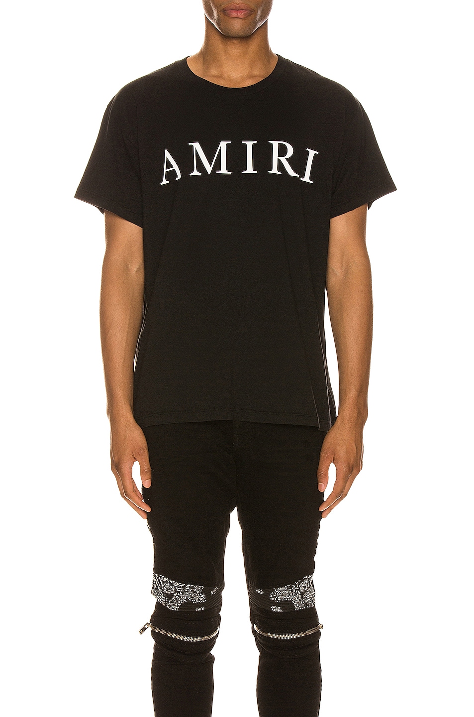 Image 1 of Amiri Large AMIRI Logo Tee in Black